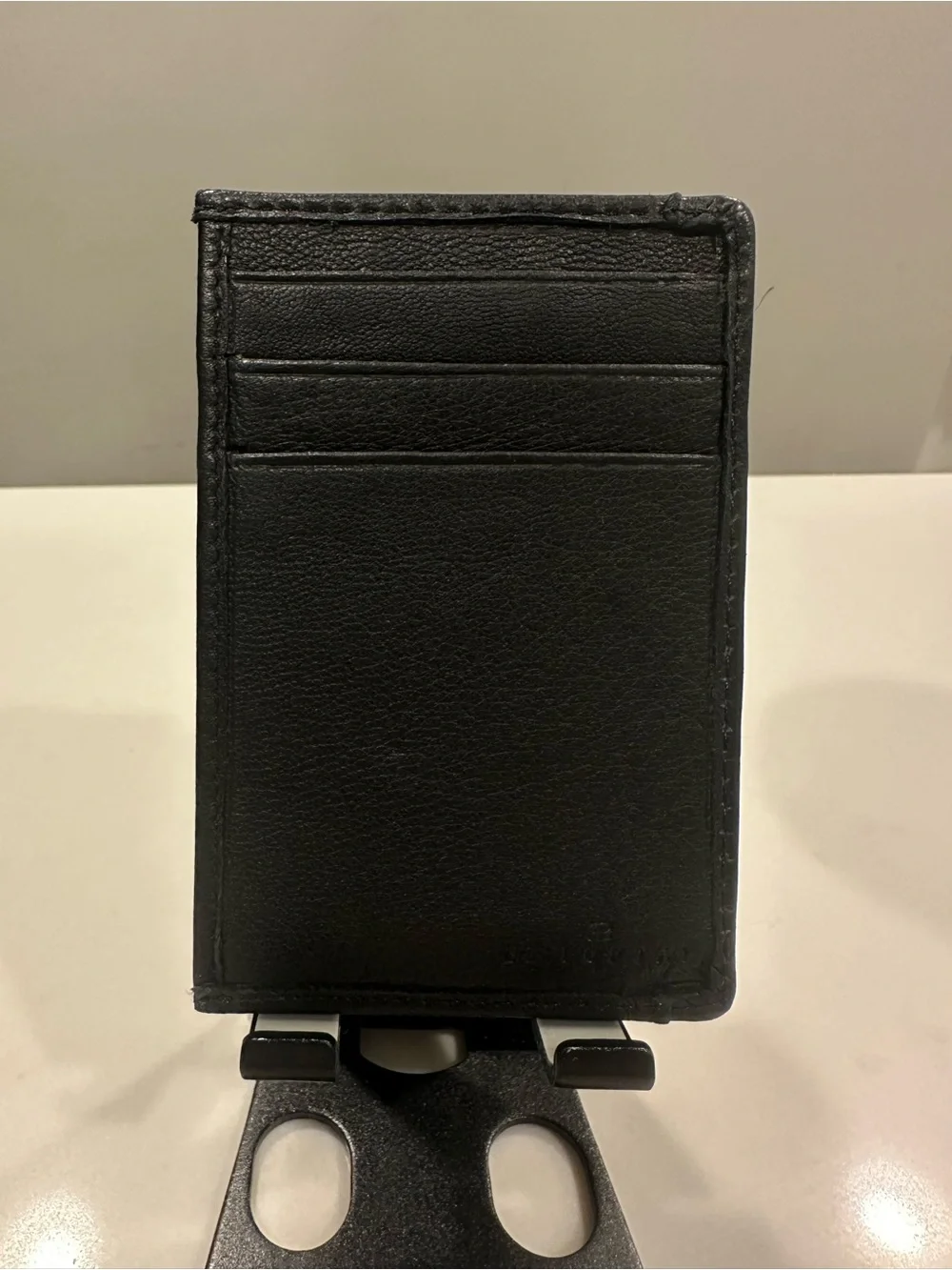 NWT Wilsons Leather Black Slim Leather Card Holder